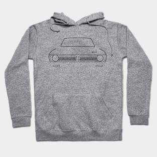 Morris Marina 1970s British classic car black outline graphic Hoodie